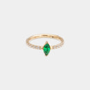Subra Vert Emeraude PVD Gold - Obsidian Piercing
