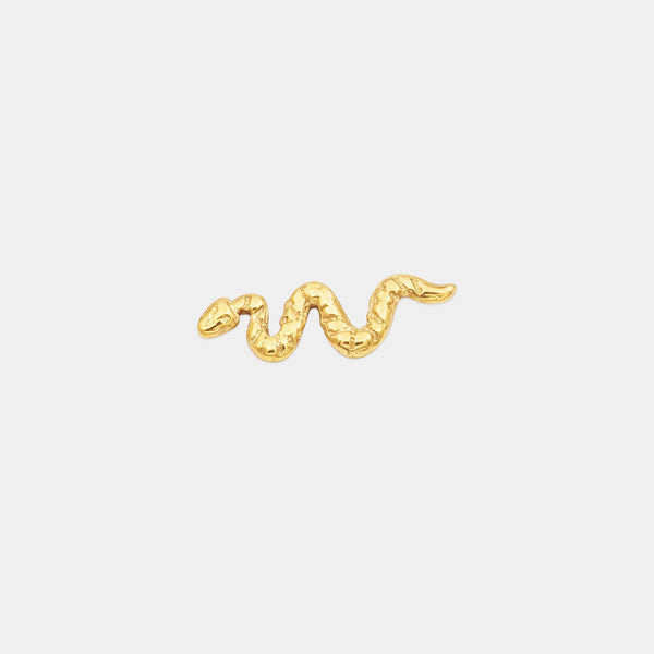 Serpent gold piercing oreille