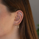 Anneau Charms Snake Piercing lobe