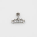 Algieba Titane Zircon - Obsidian Piercing 